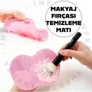 Kolay Makyaj Fırçası Süngeri Temizleyici Silikon Makyaj Fırçası Temizleme Matı