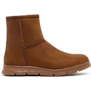 Kadın Taba Fermuarlı Süet Teddy Bot 25WFE250910