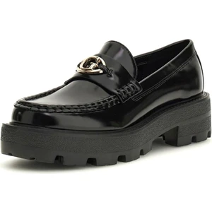 Kadın Yanika Rugan Kalın Tabanlı Makosen - Siyah