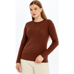 Kadın Uzun Kollu Bisiklet Yaka Tişört