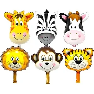 Hayvan Şekilli Folyo Balon Seti 6 Adet
