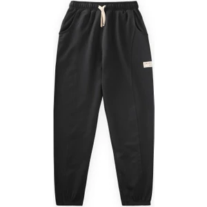 Kız Çocuk Paçalı Eşofman Günlük Kullanım İçin Siyah %97 Pamuk 2-8 Yaş