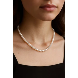 Zarif Beyaz Inci Kolye 6 mm