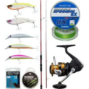 Yek Outdoor Spin Olta Seti Okuma Red Spin 9'2'' 279 cm 10-40 gr 2 Parça&shimano Makina Fx 4000 Fc