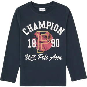 U.S. Polo Assn. Erkek Çocuk Açık Lacivert Bisiklet Yaka Süprem Sweatshirt 50316507-VR059