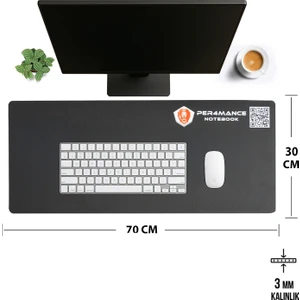 PER4MANCE Notebook 70x30 Kaydırmaz Siyah Mouse Pad