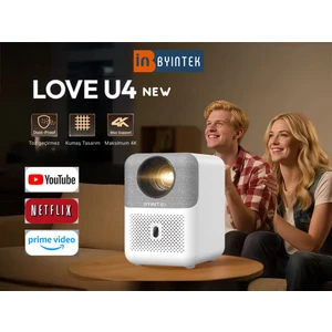 U4 Pro Akıllı Projeksiyon Cihazı 1080P Full HD - Android - Wifi - 450 ANSI Lumen