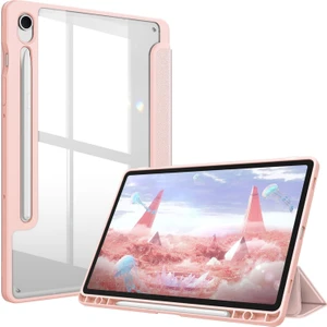 Samsung Galaxy Tab S10 Fe Plus 13.1 Inç 2025 Kılıf Grafiti Şeffaf Kalem Bölmeli Akıllı Tablet Kılıfı SM-X620 X626