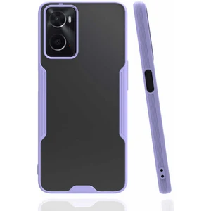 Oppo A76 Kılıf Ecrz Parfe Kapak-Mor
