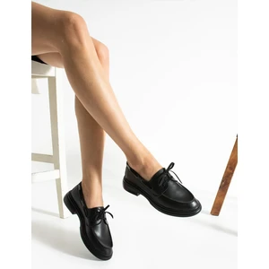 Camelia Kadın Günlük Loafer Siyah Cilt