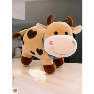 Mellito Toyz Kalpli Sevimli Inek 30 cm Peluş Uyku Arkadaşı ve Oyuncak Hediyelik