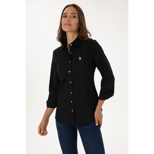 U.s. Polo Assn. Kadın Siyah Gömlek Basic 50308024-VR046