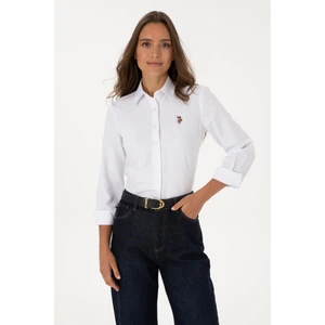 U.s. Polo Assn. Kadın Beyaz Gömlek Basic 50308043-VR013