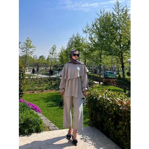 Pelerinli Tunik Takım