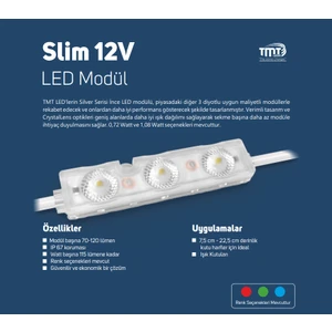 12V 1,08W 3'lü Modül LED
