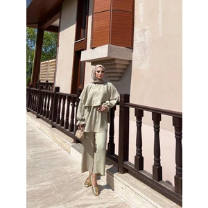 Pelerinli Tunik Takım