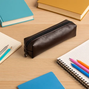 Minimalist Tasarım Suni Deri Kalemlik - Unisex Kullanım