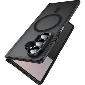 Samsung Galaxy Z Fold 7 ile Uyumlu Magsafe Kablosuz Şarj Destekli Mat Transparan Silikon Kılıf