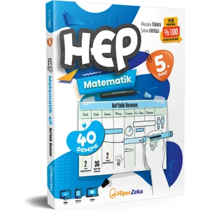 Hiper Zeka Yayınları 2026 5. Sınıf Haftalık Hep Matematik 40 Deneme
