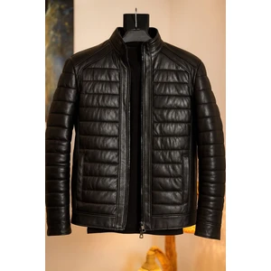 DERİMONTAYA Hakiki Şişme Erkek Deri Mont Ceket