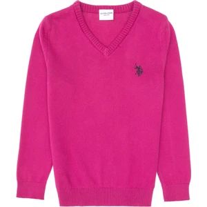 U.s. Polo Assn. Kız Çocuk Fuşya Kazak /triko 50316777-VR023