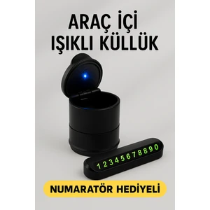 Byd Seal U Dm-I  Araca Uygun Işıklı Küllük Işıklı Kapaklı Araba Küllüğü Oto Küllük- Numaratör Hediyeli