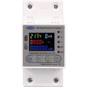 Tomzn Wifi Kaçak Akım Koruma Rölesi 63A Akım ve Yüksek Voltaj Koruyucu Röle Devre Kesici