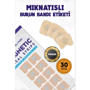 30 Çift (60 Adet) Manyetik Burun Bandı Yedek Bant - Refill Paket, Aparatsız