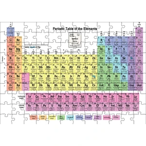 Mendeleev Kimya Periyodik Tablo 120 Parça Puzzle Yapboz Mdf (Ahşap)