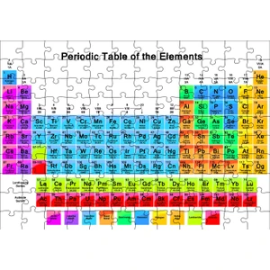 Mendeleev Kimya Periyodik Tablo Büyük Renkli 120 Parça Puzzle Yapboz Mdf (Ahşap)