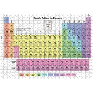 Mendeleev Kimya Periyodik Tablo 500 Parça Puzzle Yapboz Mdf (Ahşap)