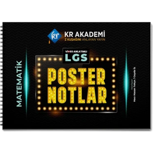 Kr Akademi Yayınları KR Akademi 8. Sınıf Matematik Poster Notlar – LGS Hazırlık, Görsel Anlatım ve QR Kod Destekli Eğitim Seti, 12-15 Yaş