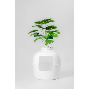 Dekoratif Kedi Tuvaleti/Evi Beyaz