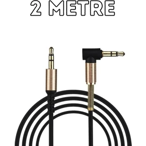 Aux To Aux 3.5mm 2 Metre Örgü Kablo Iphone Samsung Xiaomi Huawei Uyumlu Müzik Ses Aktarıcı Aksesuar