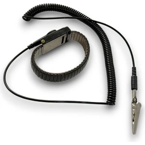 ESD Antistatik Metal Siyah Bileklik Kablolu 2MT