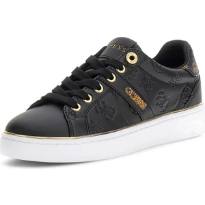 Kadın Britz Kabartma Desenli Metalik Detaylı Sneaker - Siyah