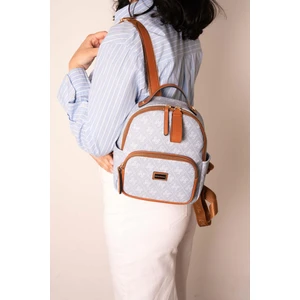 Silver & Polo Mavi  -  Taba SP1130 Kadın Sırt Çantası