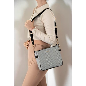 Silver Polo Silver & Polo Siyah Beyaz - Siyah SP884 Kadın Çapraz Çanta