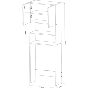 DF03103B Çamaşır Makinesi Üstü Düzenleyici Dolap Çamaşır Makinesi Dolabı