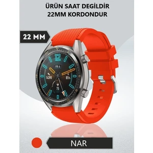 Huawei Watch Ultimate Okyanus Mavisi Uyumlu Çizgi Desenli Silikon Kordon Kayış (22MM)