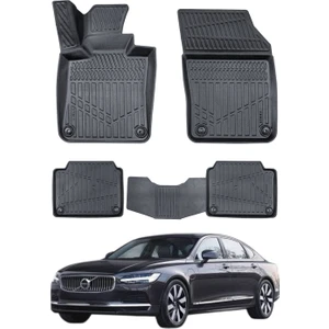 Volvo S90 Plug-In 2024- Uyumlu Araca Özel Lüx 3D Paspas