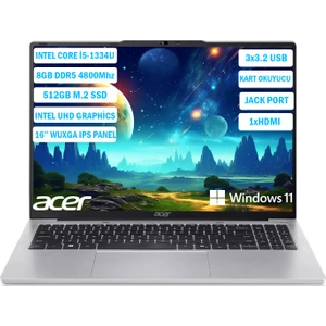 Aspire Lite I5-1334U 8 GB 512 GB SSD 16" ( 1920 x 1200) IPS Windows 11 Home  NX.J23EY.001