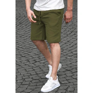 Haki Basic Keten Erkek Şort 6506