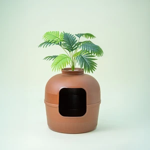 Dekoratif Kedi Tuvaleti/evi Kahverengi