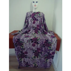 Robadan Uzun Kollu %100 Viskon Basma Çiçekli Anne Elbise, Namaz Elbisesi