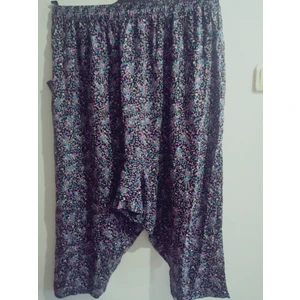 Viskon Basma Kumaş Çiçek Desenli Cepli Şalvar %100 Pamuk 36-50 Beden