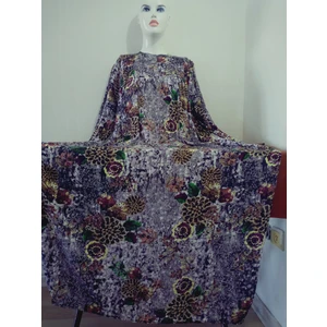 Robadan Uzun Kollu %100 Viskon Basma Çiçekli Anne Elbise, Namaz Elbisesi