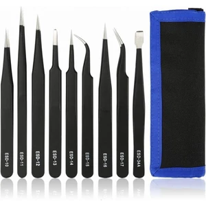 Esd 9'lu Paslanmaz Çelik Anti Statik Cımbız Seti