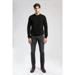 Newdwade Erkek O Yaka Sweatshirt Siyah