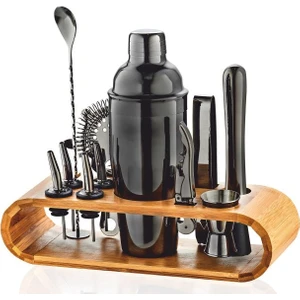 Ahşap Standlı Shaker Kokteyl Seti